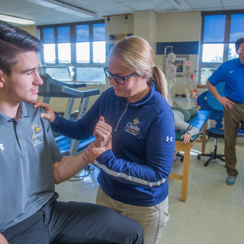 Learning on path to Clarke University Athletic Trainer Degree