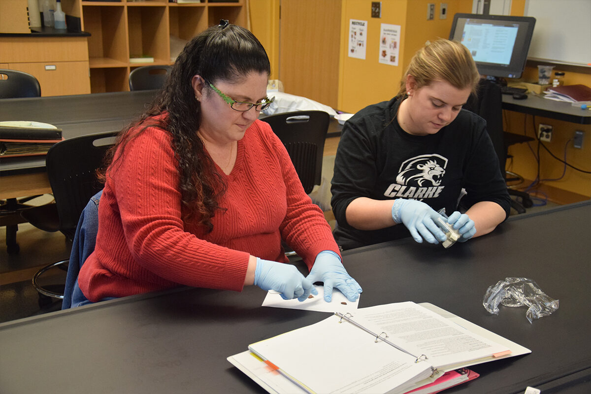 Clarke University Biologoy Degree Students in Class - Full Size