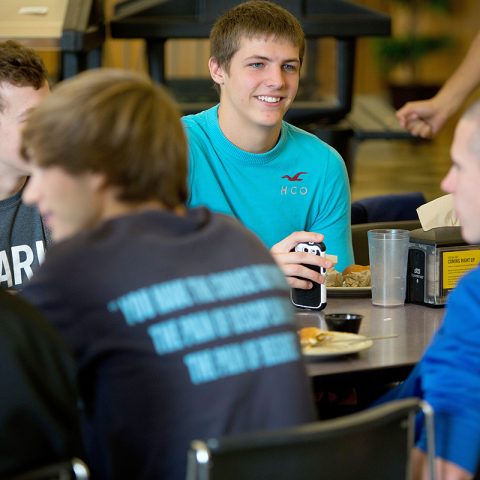 Students in cafeteria