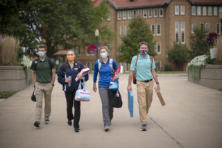 Clarke University students on-campus visit