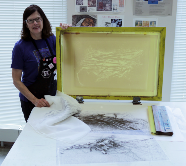 Instructor with screen print