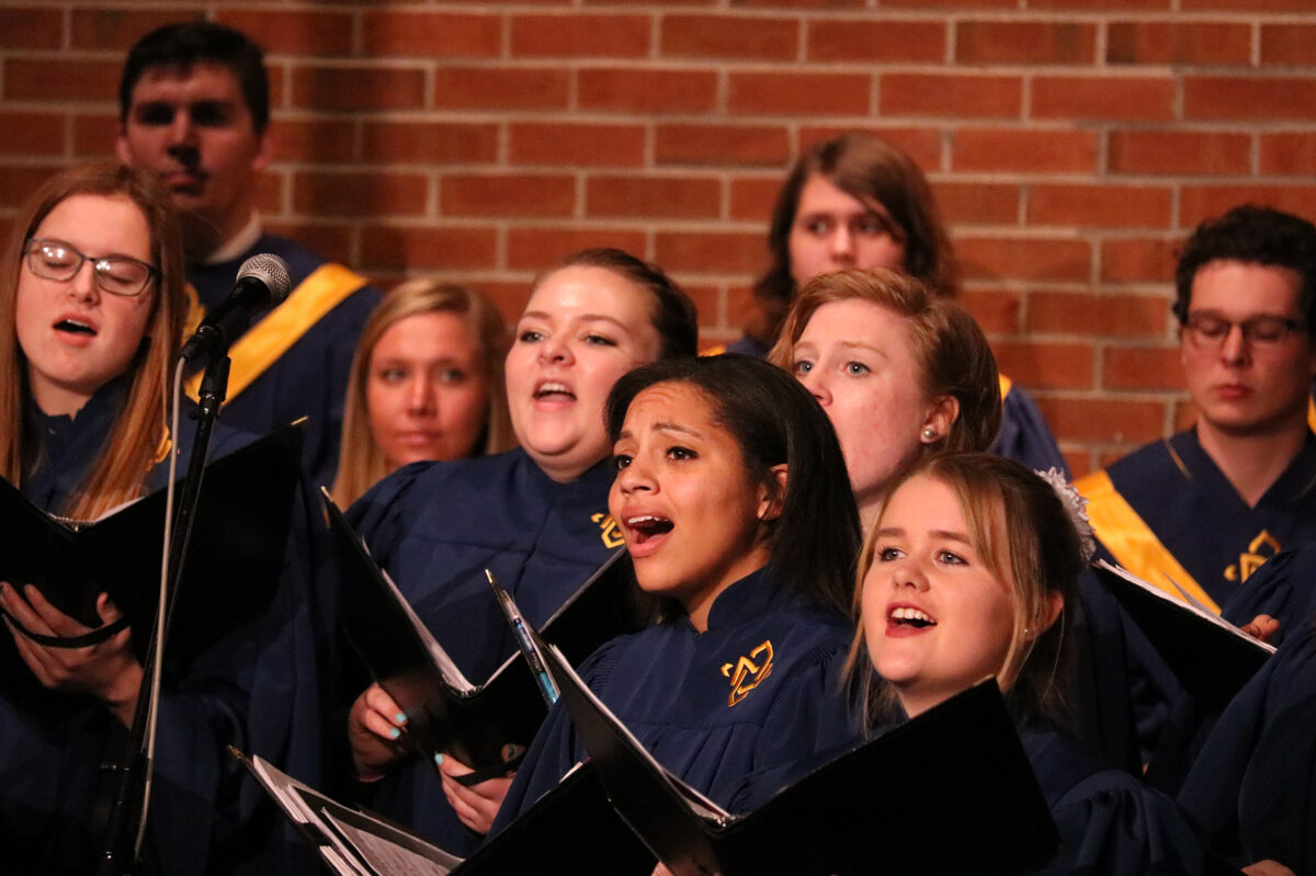 Clarke University Choir in performance - Full Size