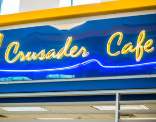 Crusader cafe sign