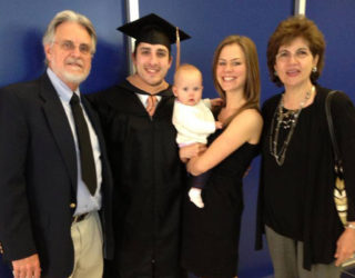 Graduate and his family