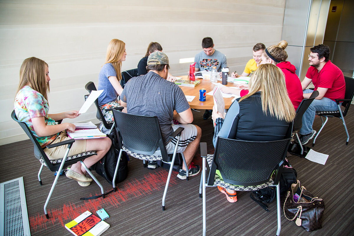 A study group of Clarke University Sociology Degree Students - Full Size